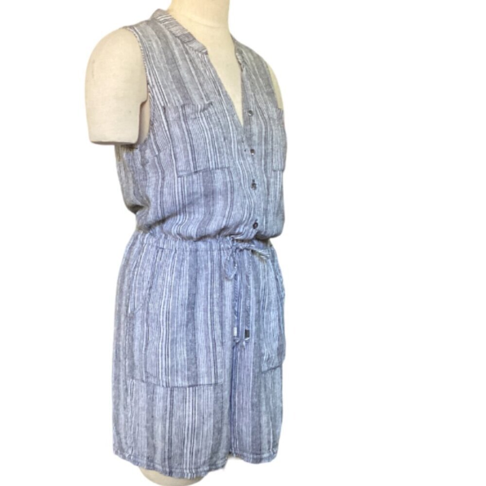Kelly Renee Women's Linen-Rayon Sleeveless Romper Sz M‎ #288K - Picture 2 of 6